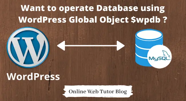 Wordpress Global Object with Database