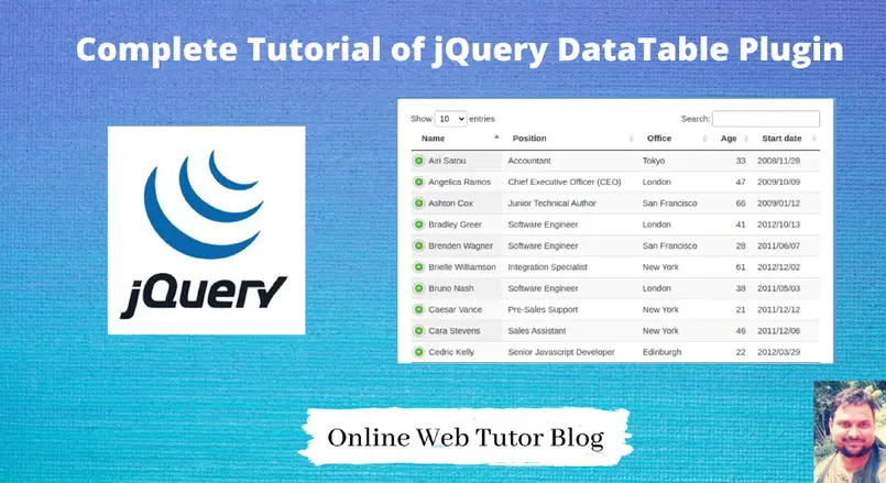jQuery DataTable Plugin Tutorial