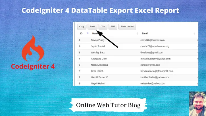 DataTable-Excel-Data-Export-in-CodeIgniter-4-Tutorial