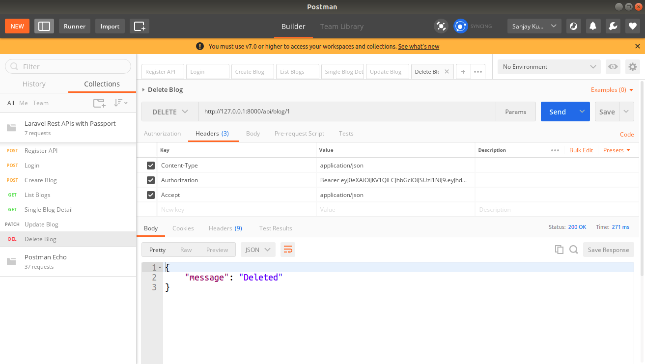 REST Api Development in Laravel 8 with Passport
