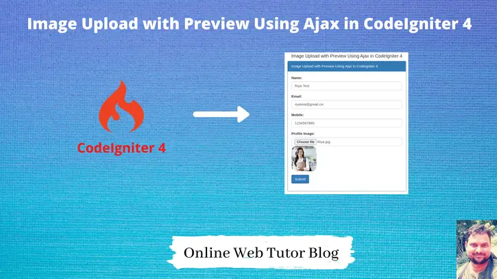 Image-Upload-with-Preview-Using-Ajax-in-CodeIgniter-4
