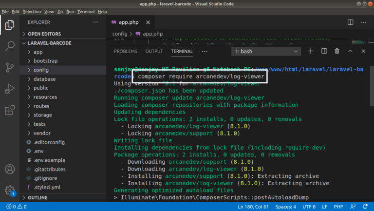 View Logs Using Logviewer Package Laravel 8 Tutorial
