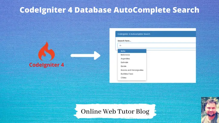 CodeIgniter 4 Database AutoComplete Search