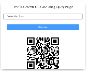 How To Generate QR Code Using Javascript Library