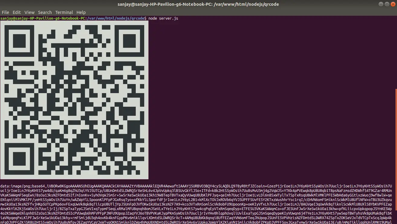 How to Generate QR Code in Node JS Tutorial