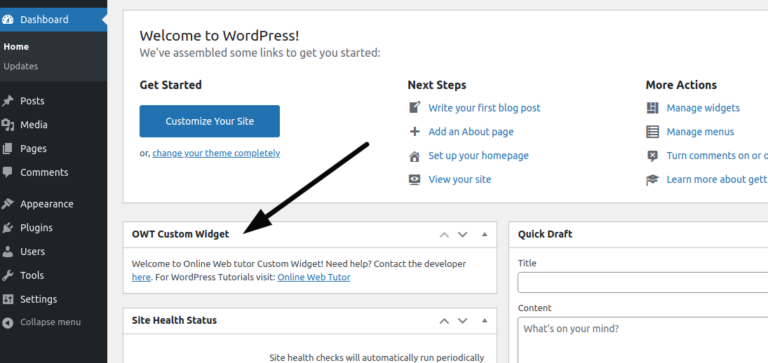 Add Custom Dashboard Widgets in WordPress Using Plugin