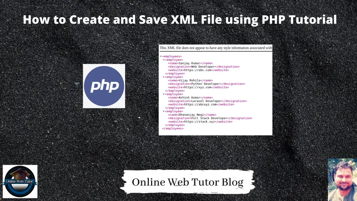 How-to-Create-and-Save-XML-File-using-PHP-Tutorial