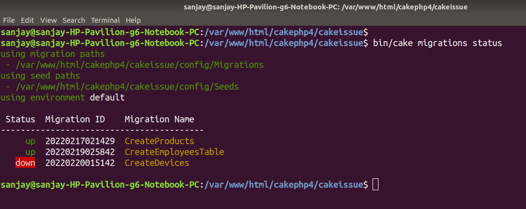 How To Rollback Migrations in CakePHP 4 Tutorial