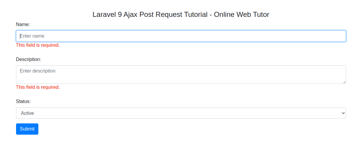 Laravel 9 How To Work with Ajax Post Request