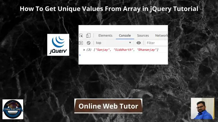 How-To-Get-Unique-Values-From-Array-in-jQuery-Tutorial