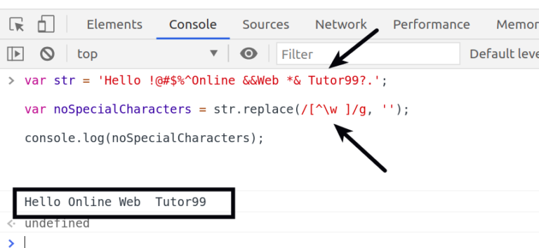 Remove Special Characters from a String in JavaScript