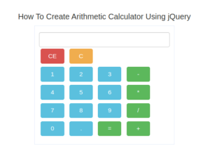 How To Create Arithmetic Calculator Using jQuery
