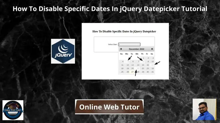 How-To-Disable-Specific-Dates-In-jQuery-Datepicker-Tutorial