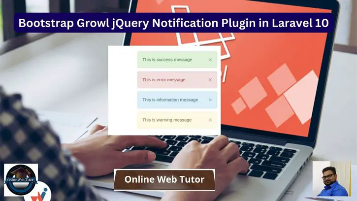 Bootstrap Growl jQuery Notification Plugin in Laravel 10