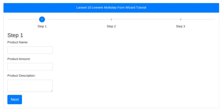 Laravel Livewire Multistep Form Wizard Tutorial