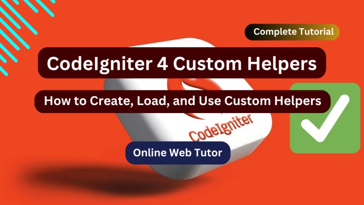 CodeIgniter 4 Custom Helpers