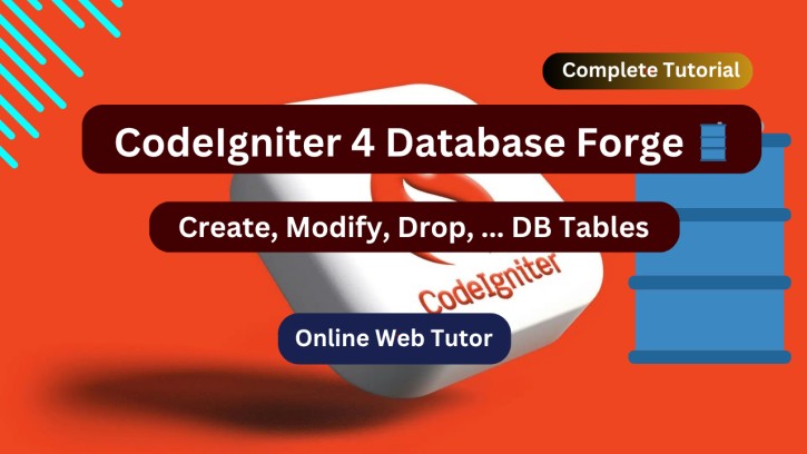CodeIgniter 4 Database Forge Class